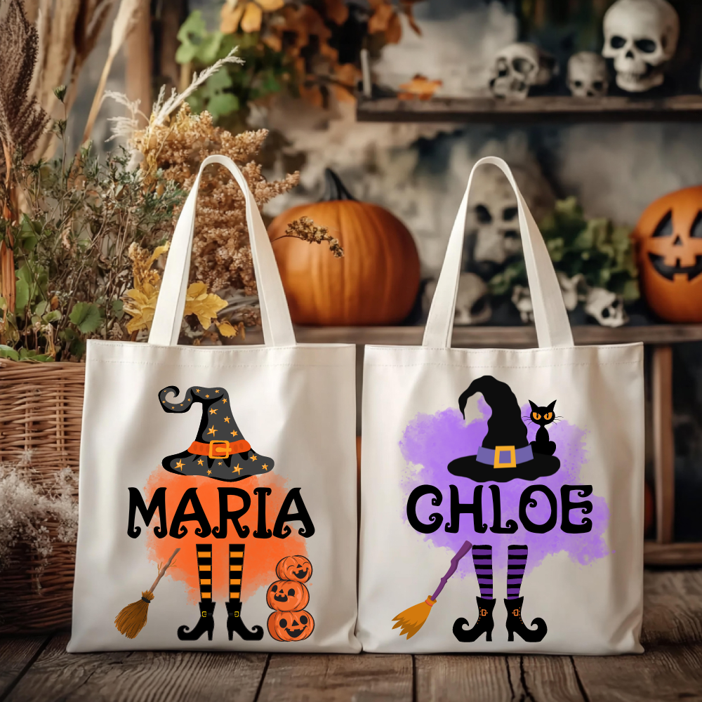 Personalized Trick or Treat Tote Bag