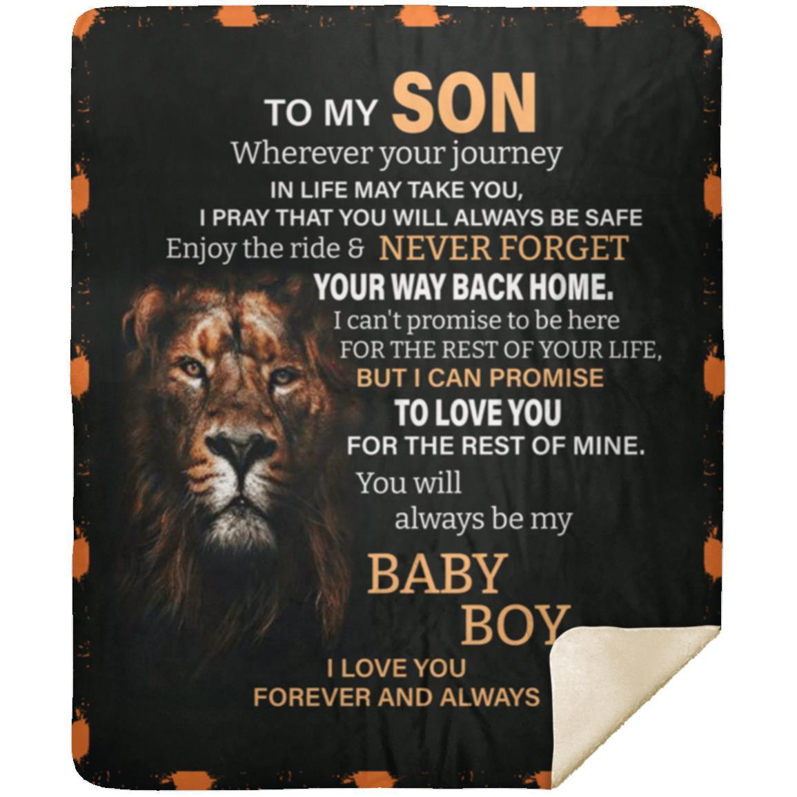 To My Son Lion Blanket