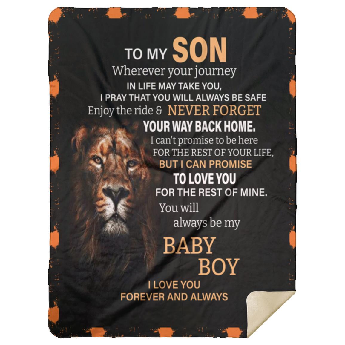 To My Son Lion Blanket