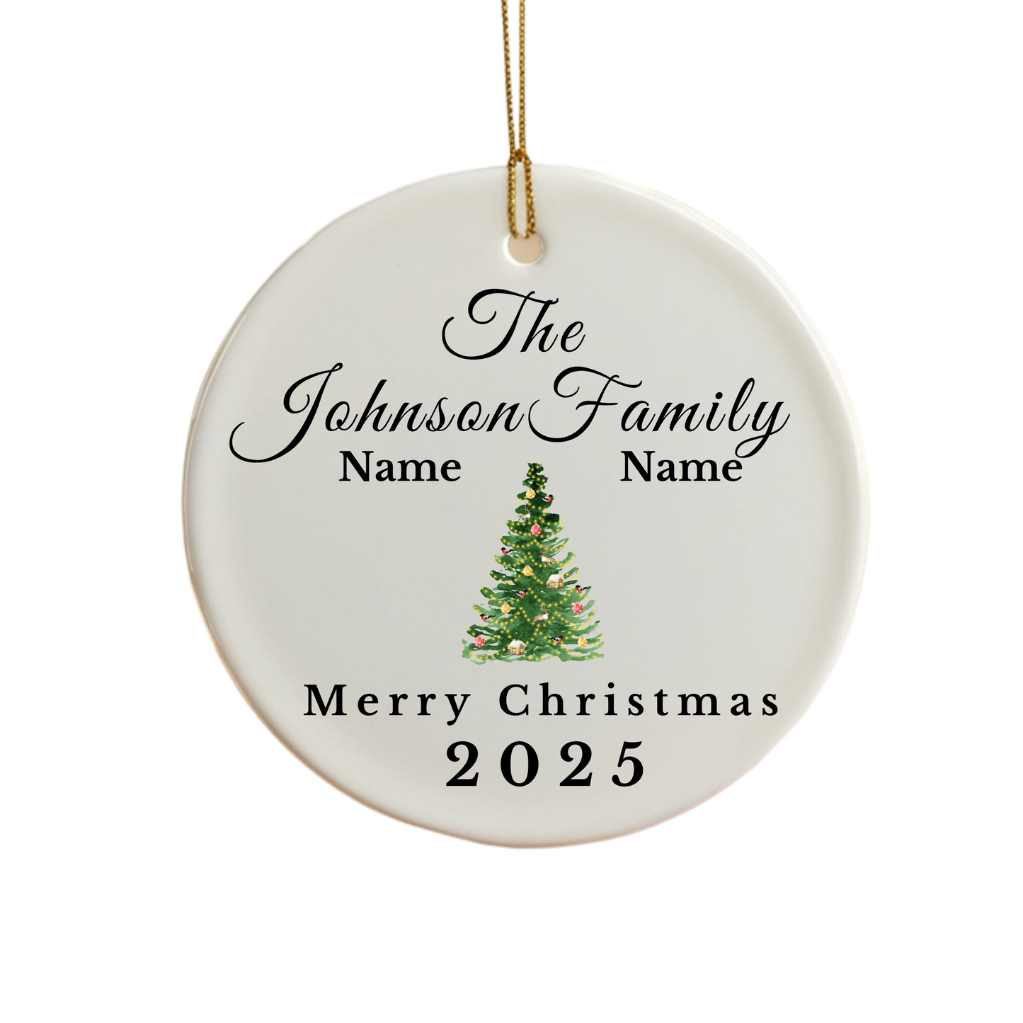 Personalized Family Name Ornament
