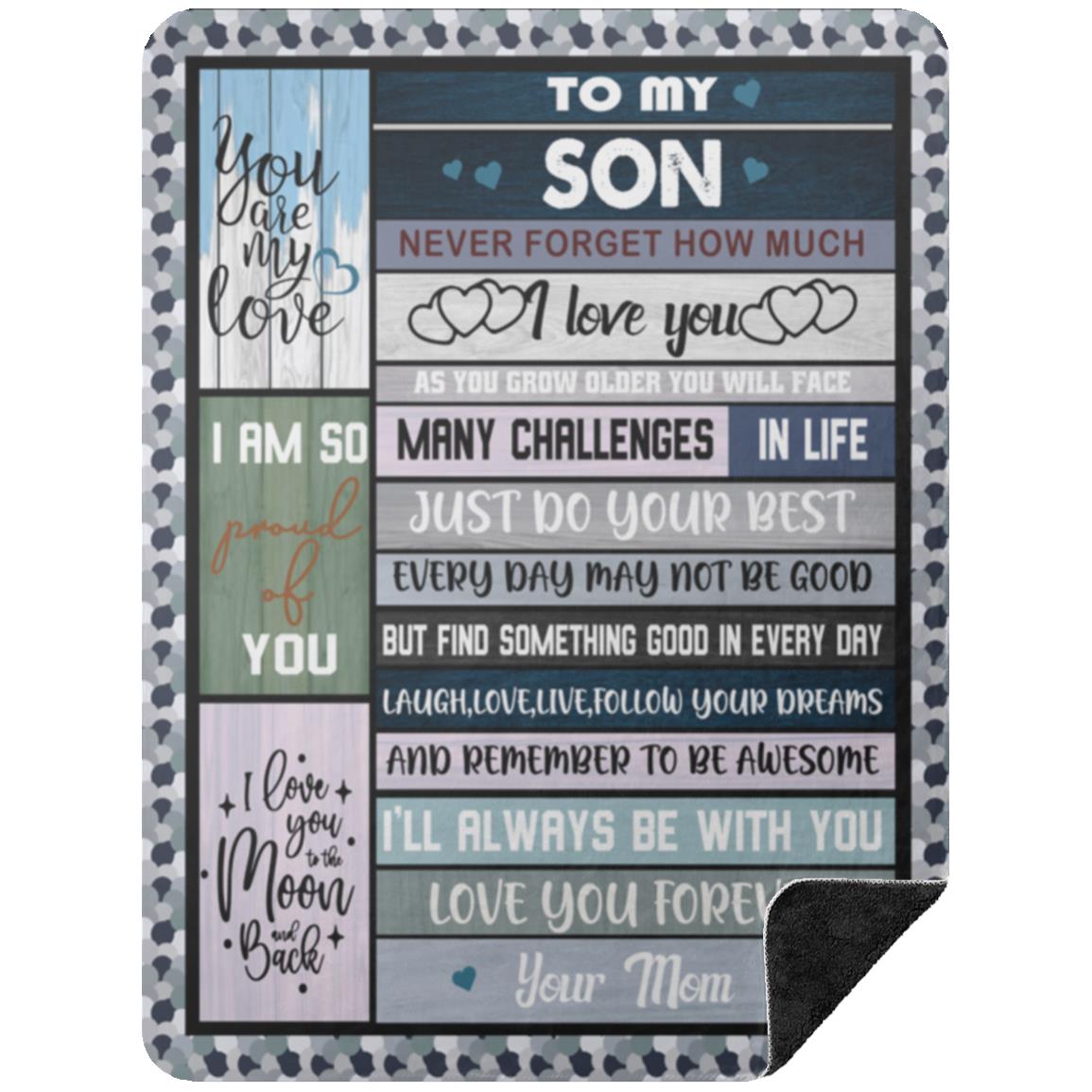 To My Son Blanket (Sherpa/Velvet)