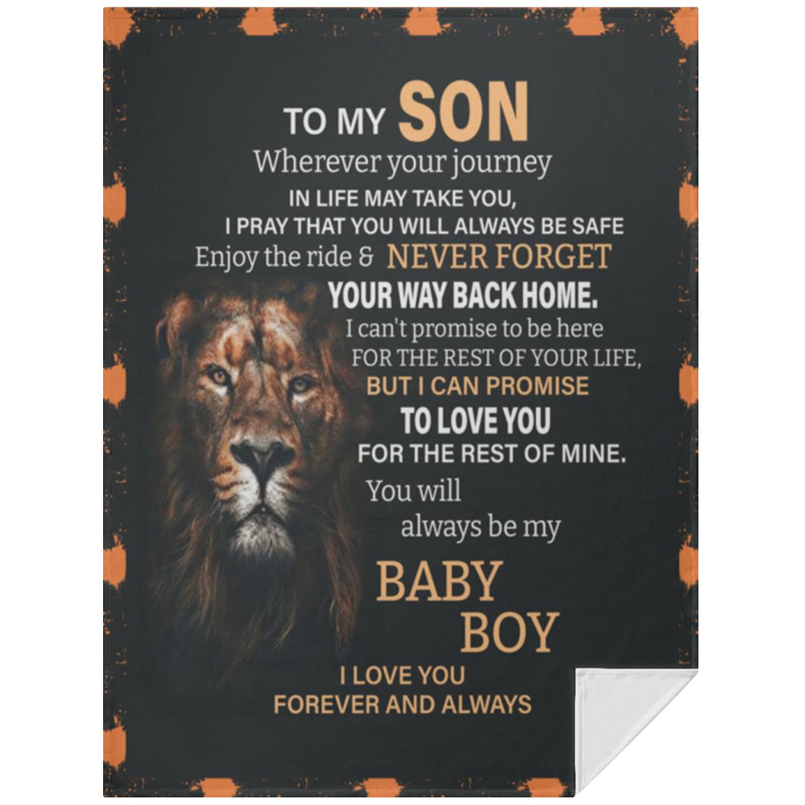To My Son Lion Blanket