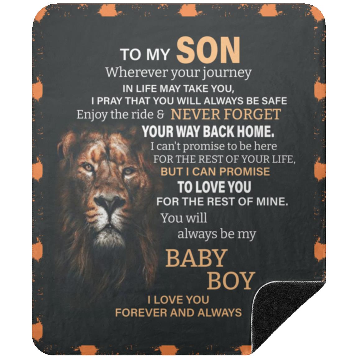 To My Son Lion Blanket