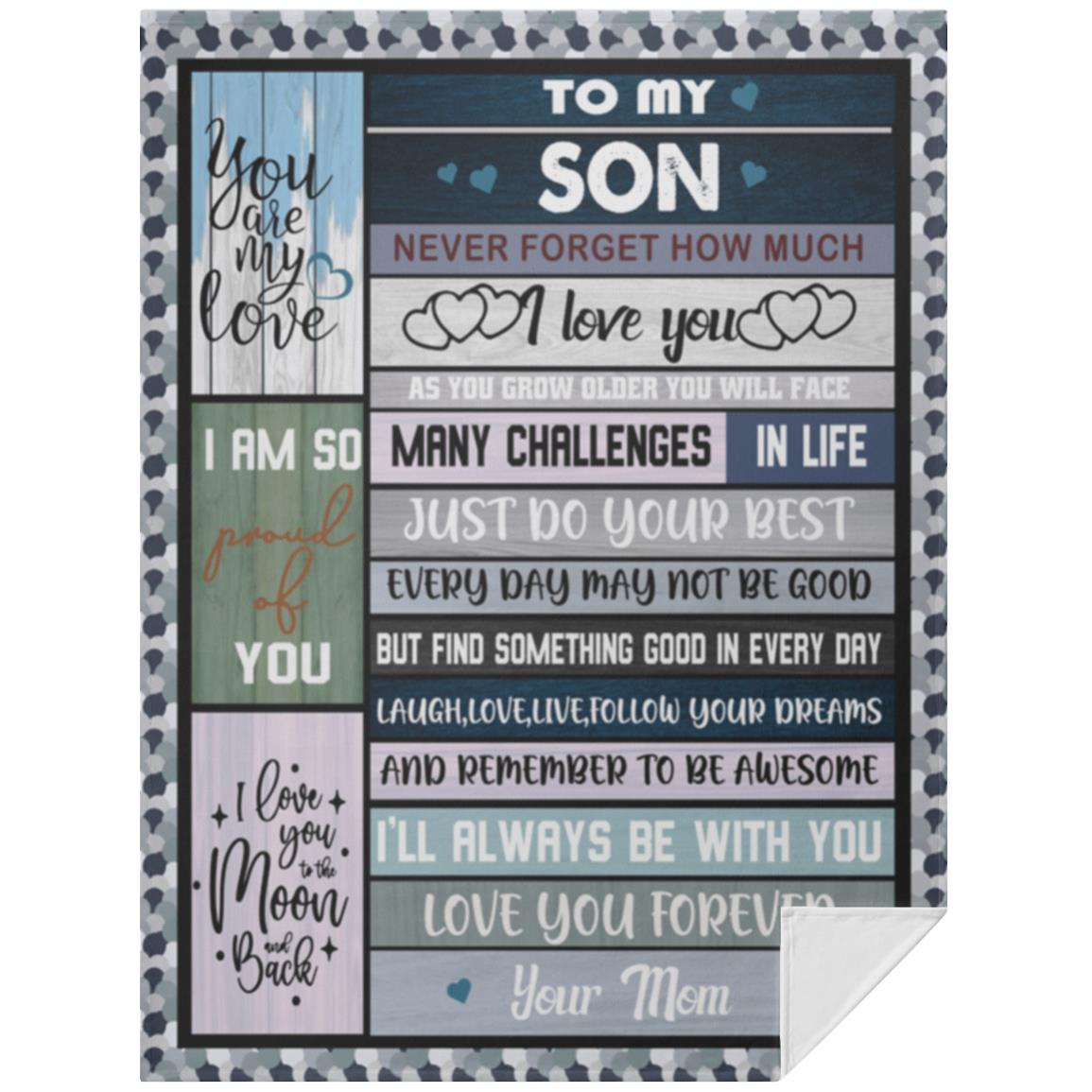 To My Son Blanket (Sherpa/Velvet)
