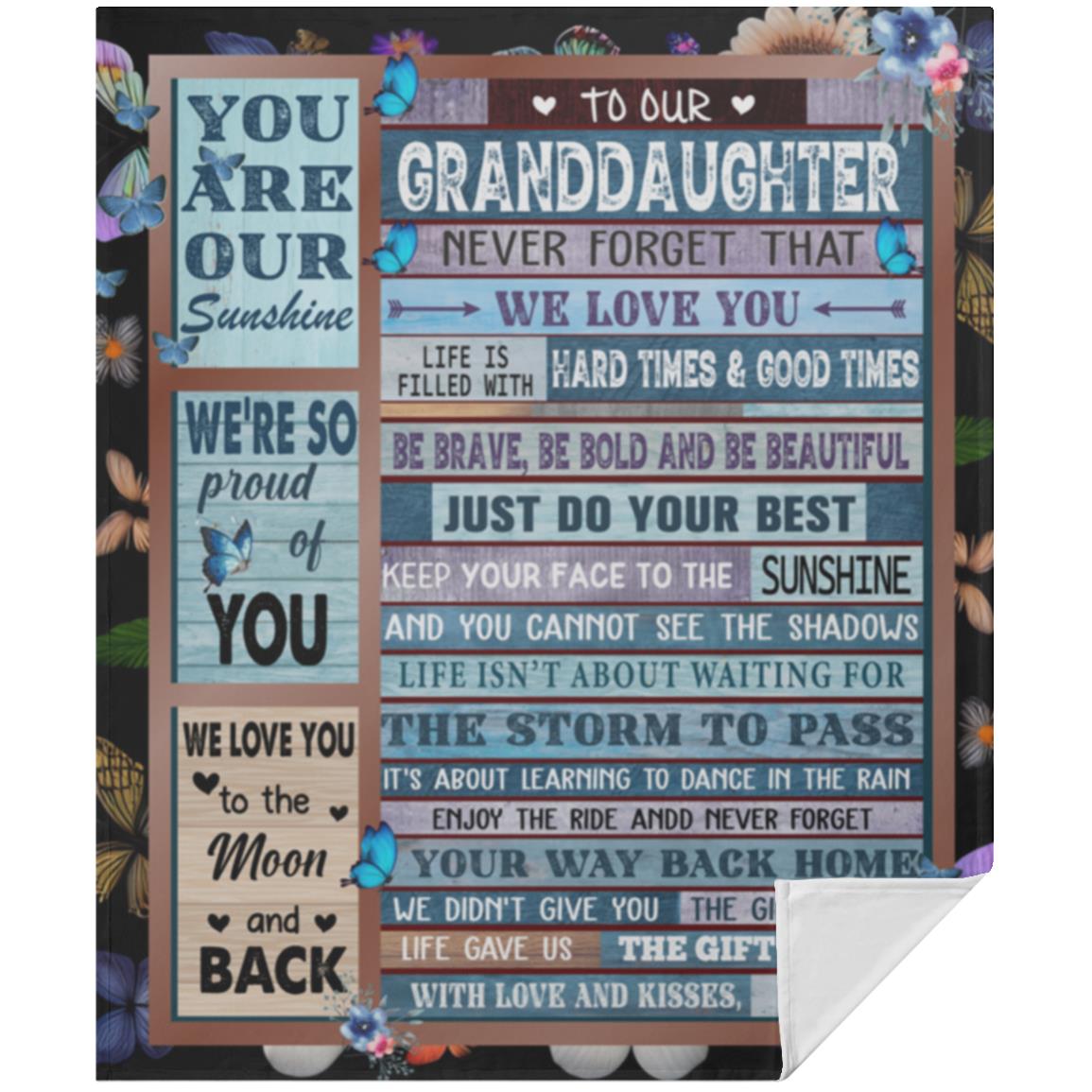 To Our Granddaughter Blanket