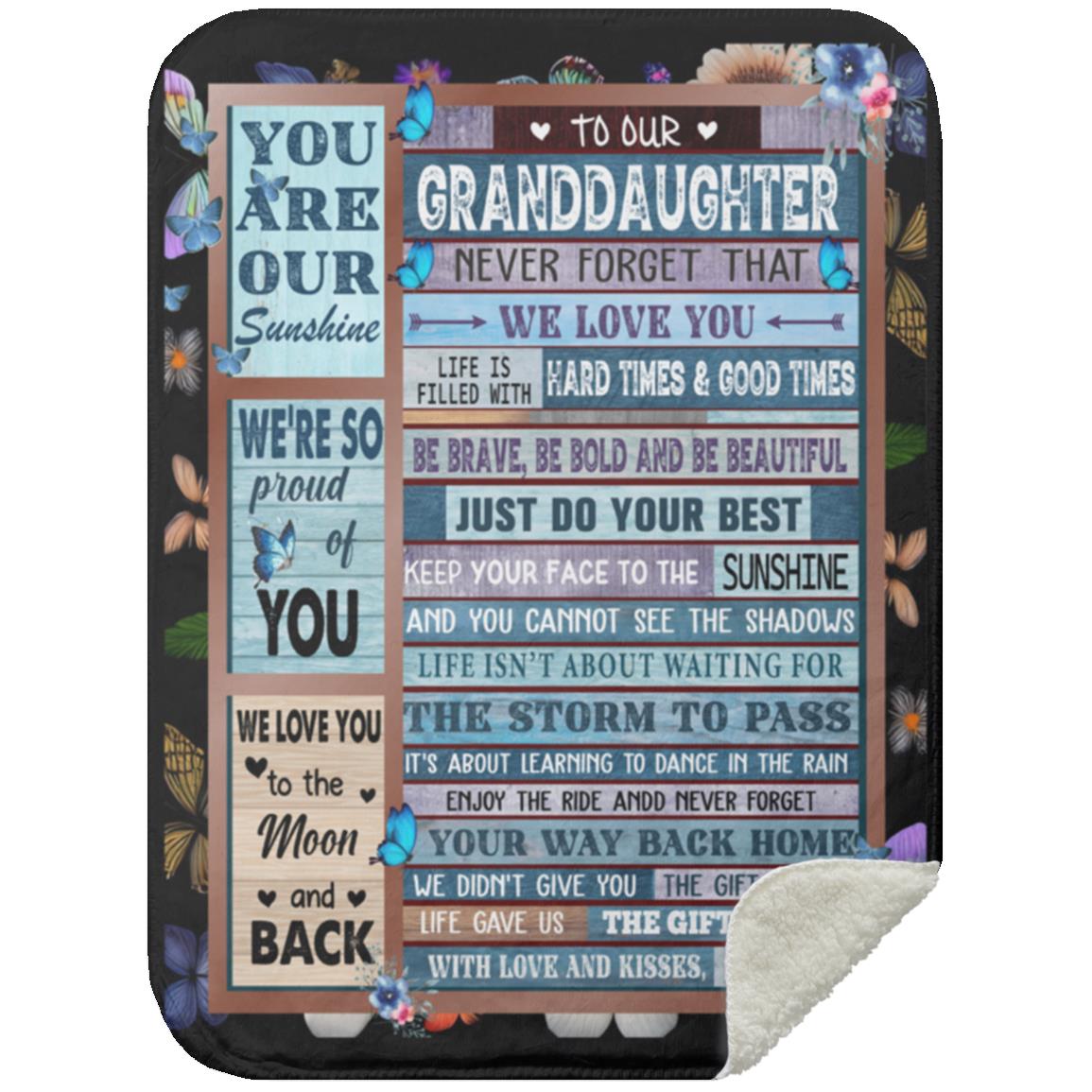 To Our Granddaughter Blanket