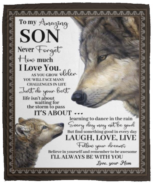 To My Son Blanket From Mom