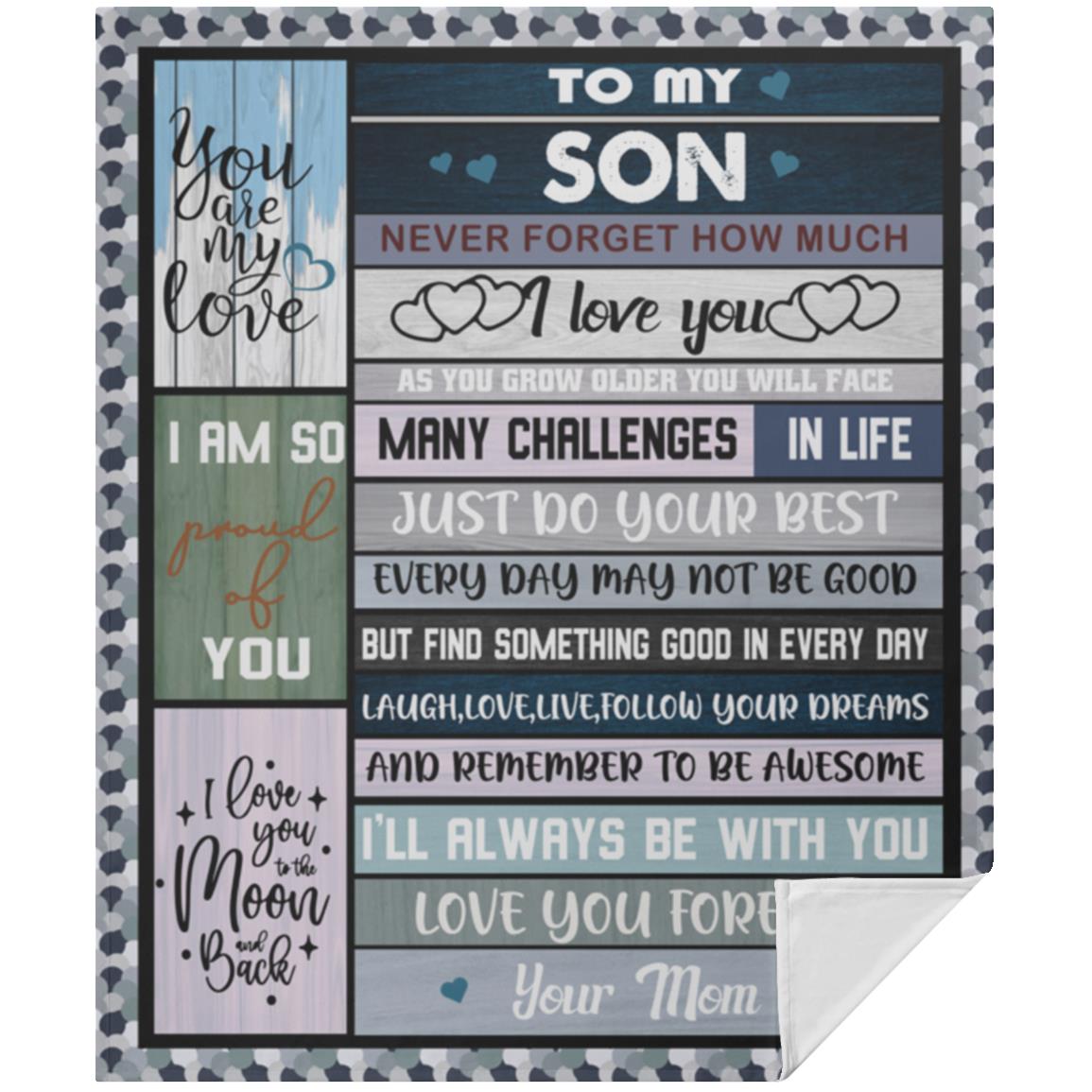To My Son Blanket (Sherpa/Velvet)