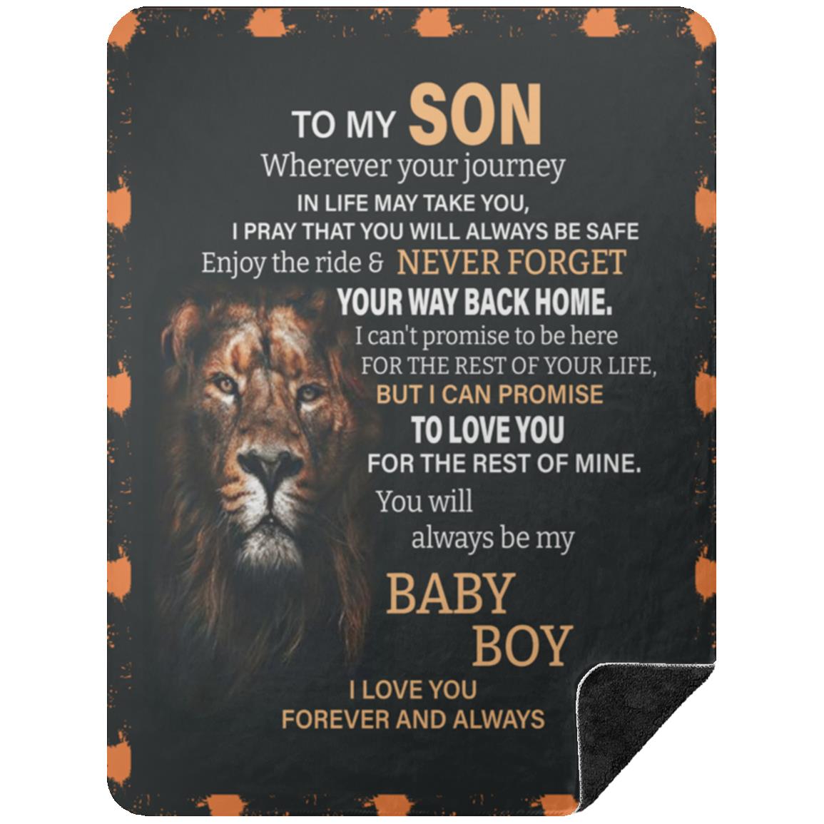 To My Son Lion Blanket