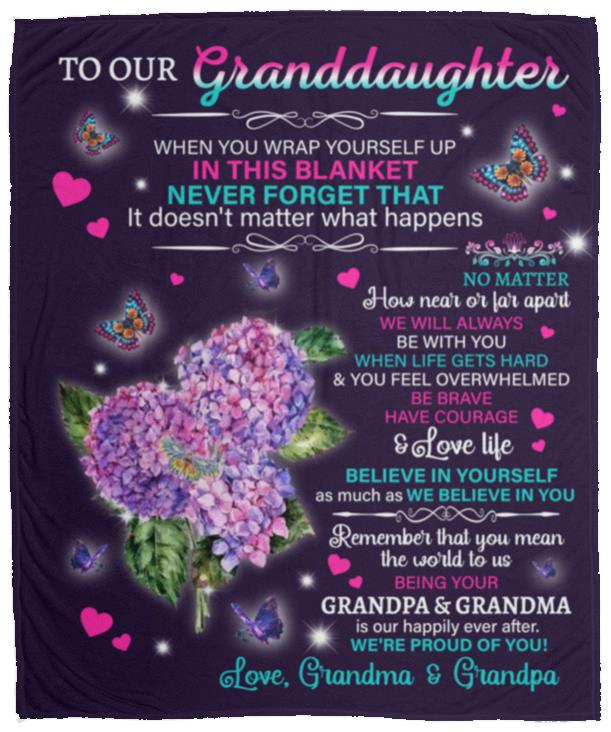 To Our Granddaughter Blanket