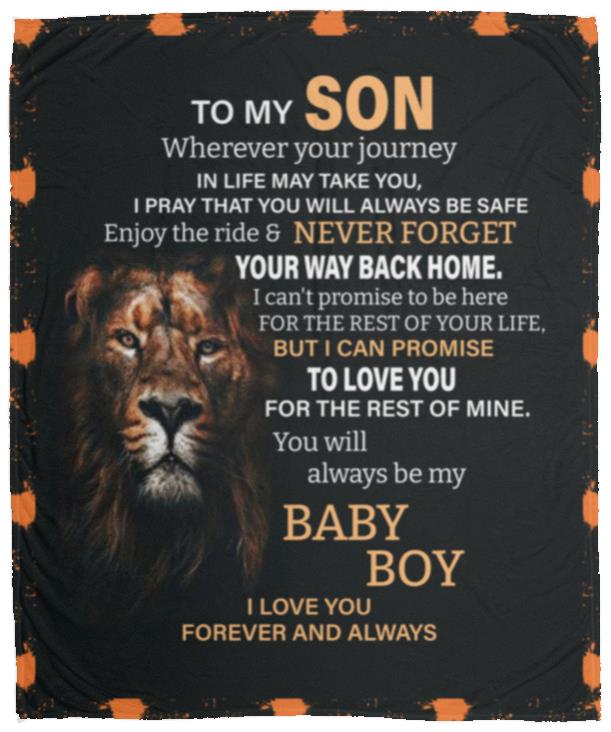 To My Son Lion Blanket