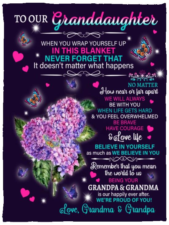To Our Granddaughter Blanket