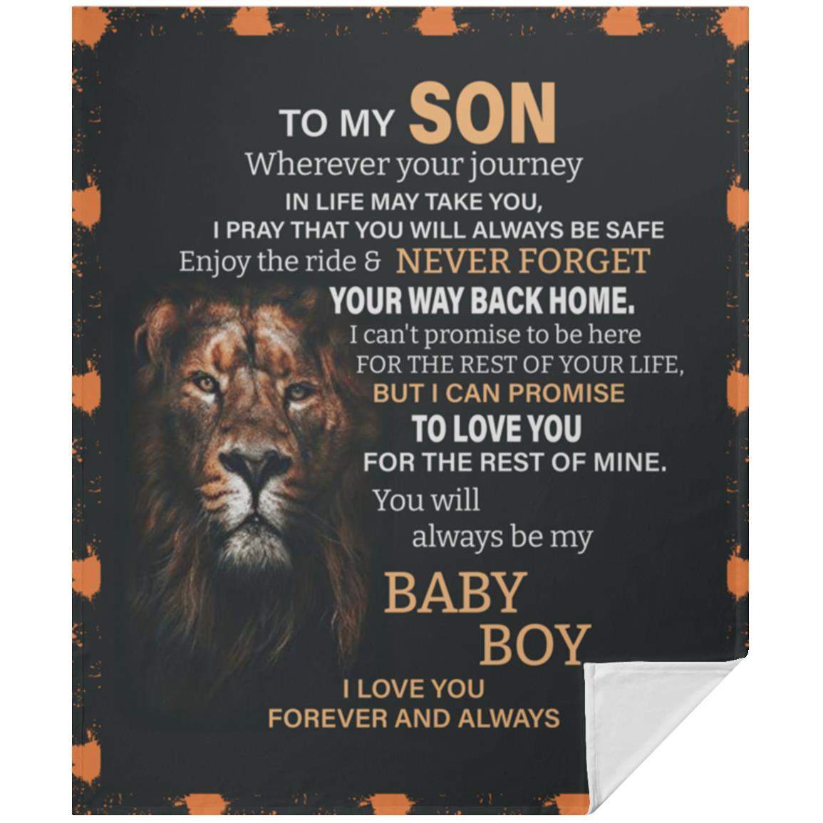 To My Son Lion Blanket