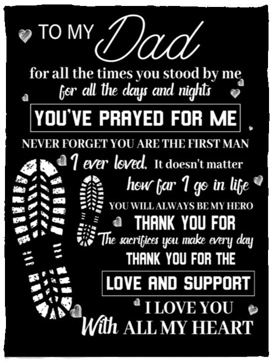 To My Dad Blanket