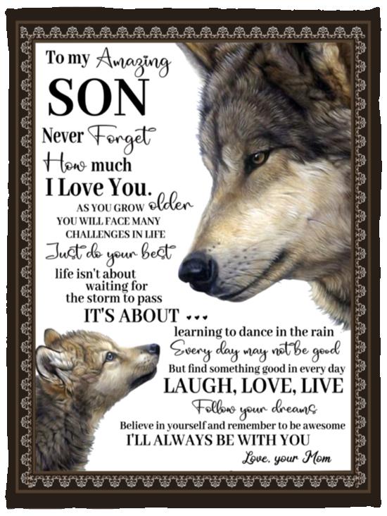 To My Son Blanket From Mom
