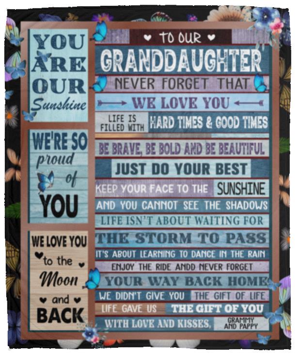 To Our Granddaughter Blanket