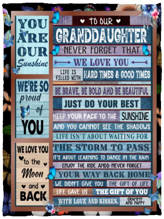 To Our Granddaughter Blanket