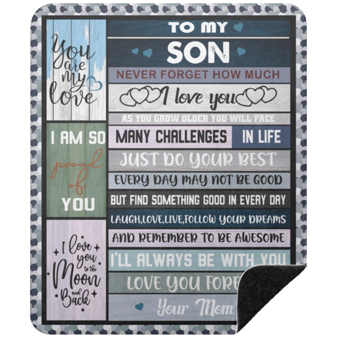 To My Son Blanket (Sherpa/Velvet)