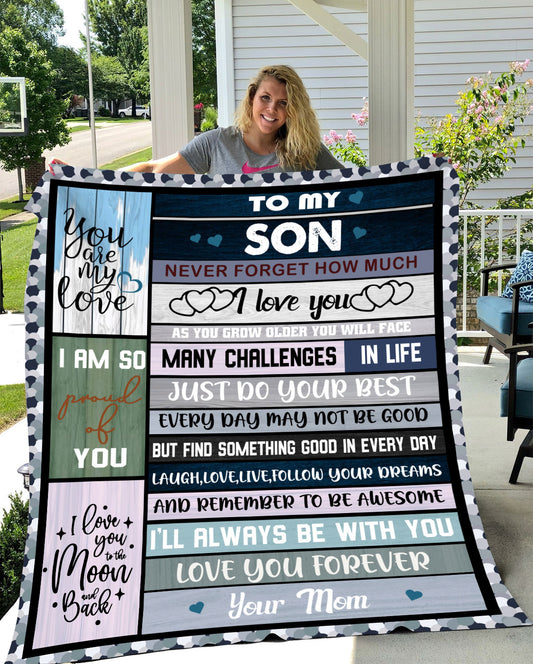 To My Son Blanket (Sherpa/Velvet)