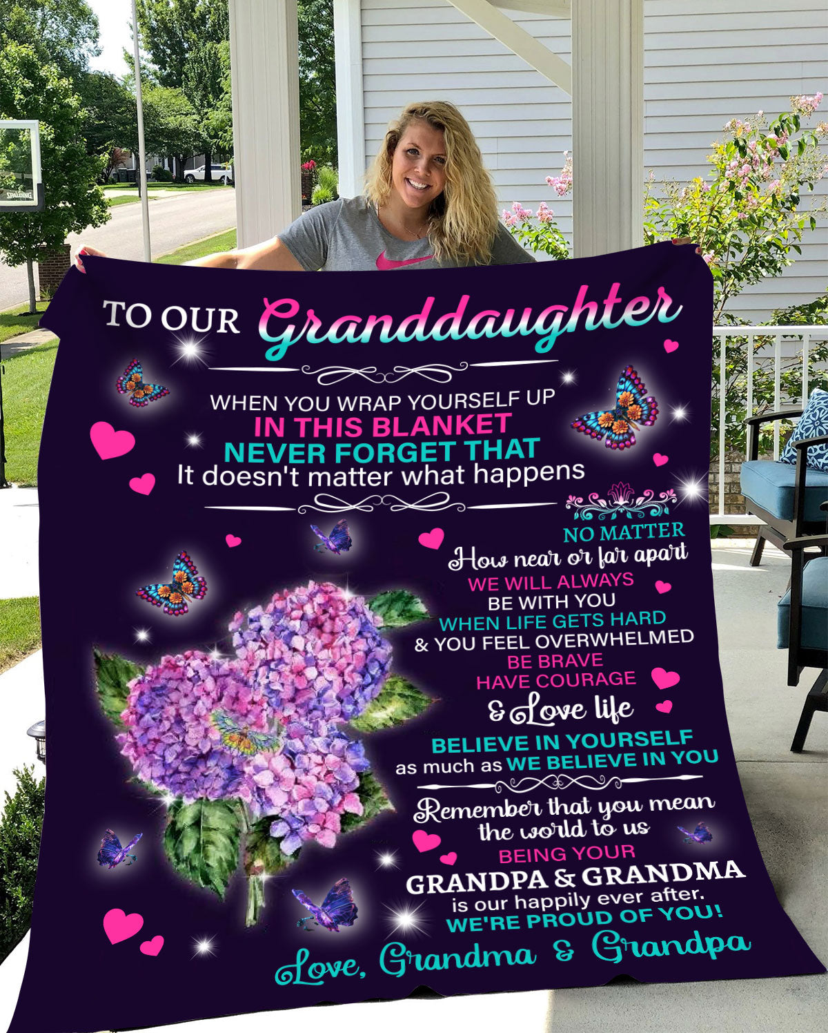 To Our Granddaughter Blanket