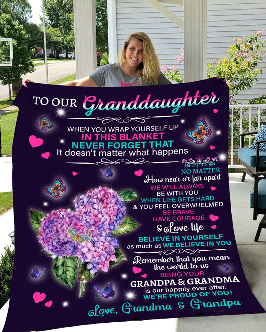 To Our Granddaughter Blanket