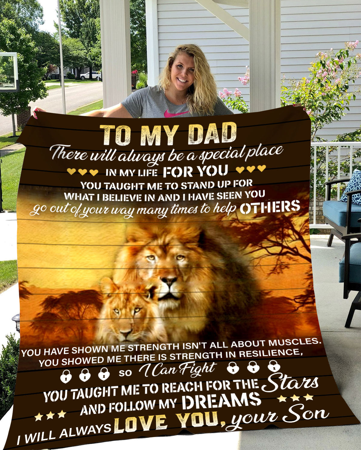 To My Dad Blanket