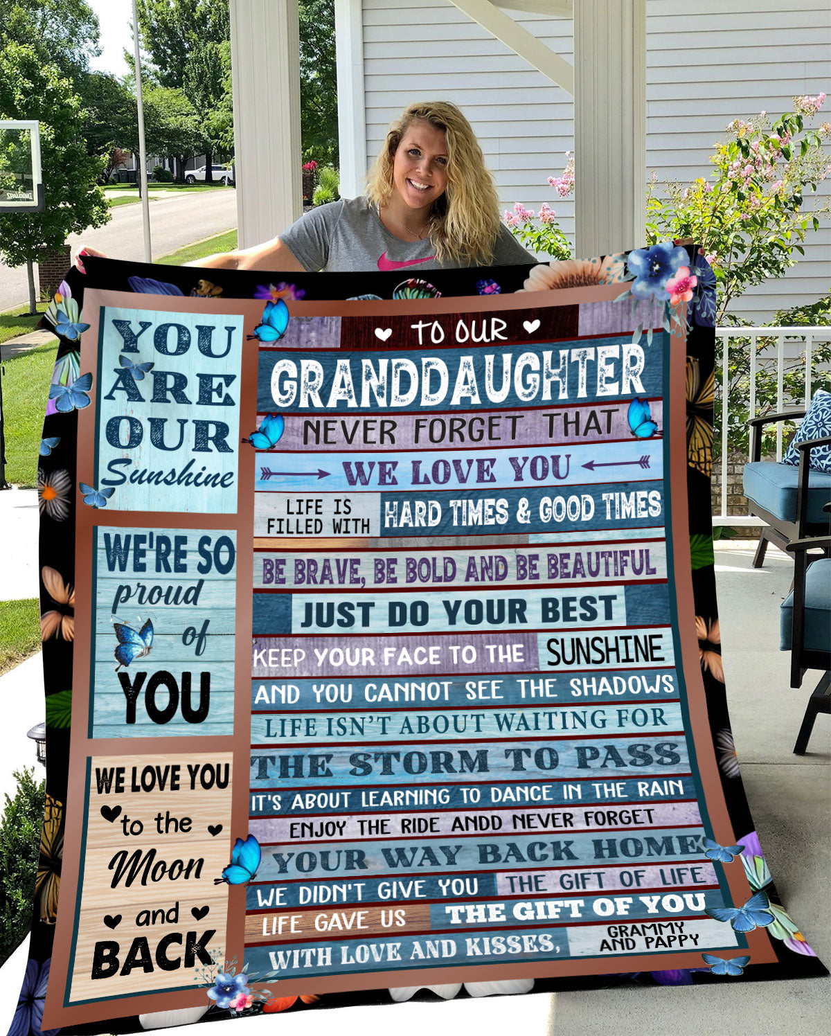 To Our Granddaughter Blanket