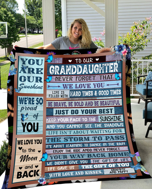 To Our Granddaughter Blanket