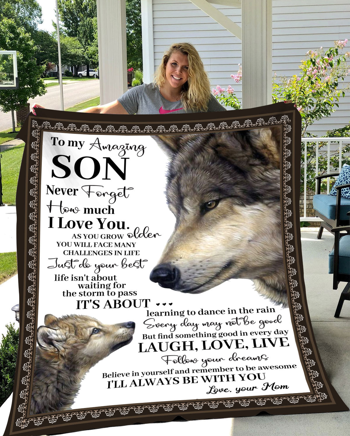 To My Son Blanket From Mom