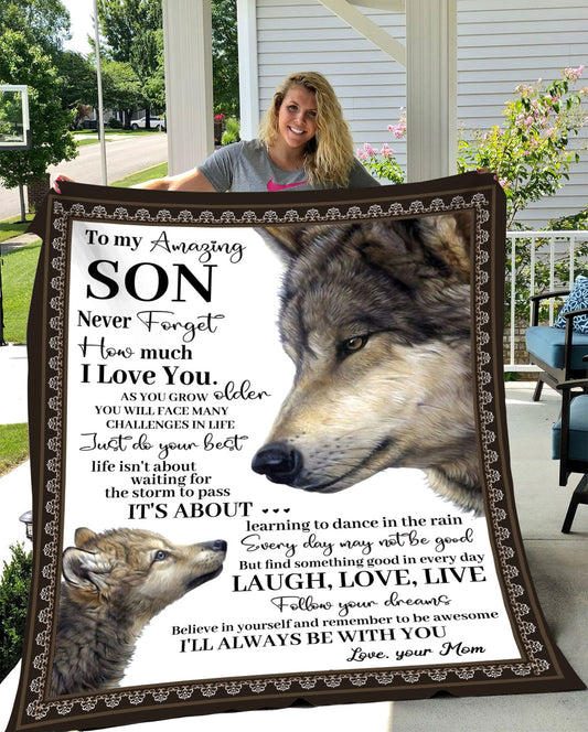 To My Son Blanket From Mom