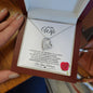 Heartfelt Devotion: Radiant Love Pendant – A Valentine's Message Card for My Beloved Wife