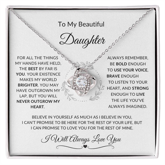 For My Beautiful Daughter Necklace (Always Love You)