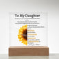 To My Daughter Plaque, From Mom, You Are Braver Than You Believe Plaque, Square Acrylic Square Plaque