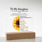 To My Daughter Plaque, From Mom, You Are Braver Than You Believe Plaque, Square Acrylic Square Plaque