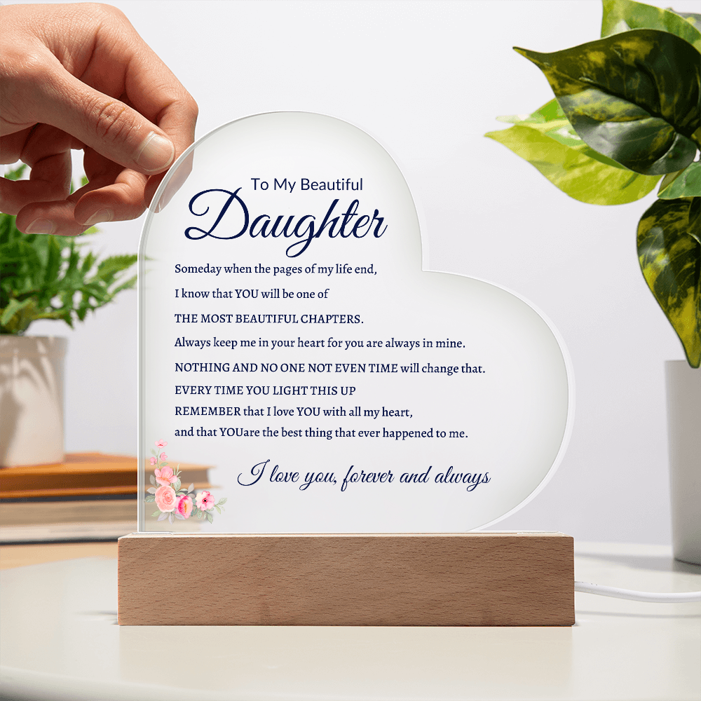 To My Beautiful Daughter Night Light Gift