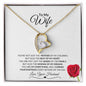Heartfelt Devotion: Radiant Love Pendant – A Valentine's Message Card for My Beloved Wife