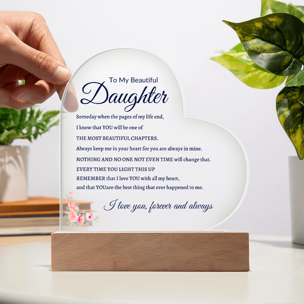 To My Beautiful Daughter Night Light Gift