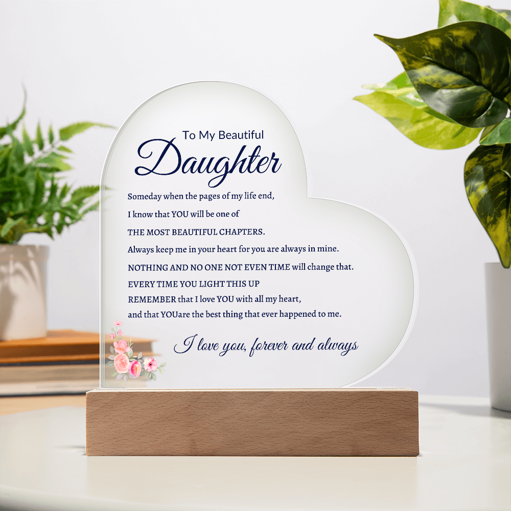 To My Beautiful Daughter Night Light Gift