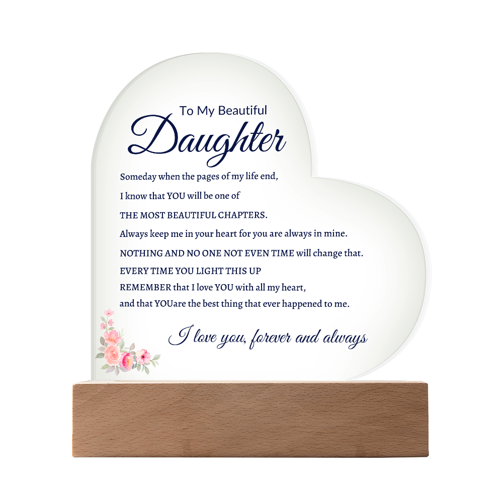 To My Beautiful Daughter Night Light Gift