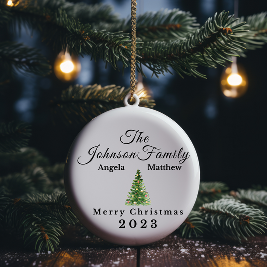 Personalized Family Name Ornament