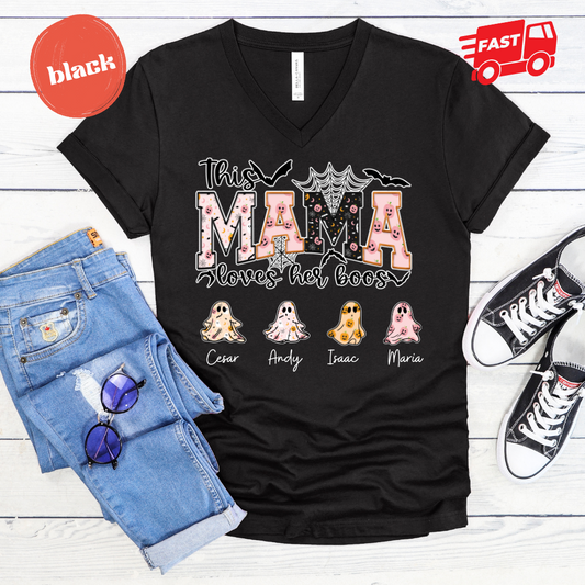 This Mama Loves Her Boos Premium V-Neck