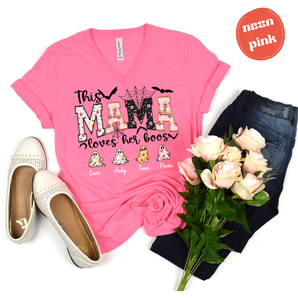 This Mama Loves Her Boos Premium V-Neck