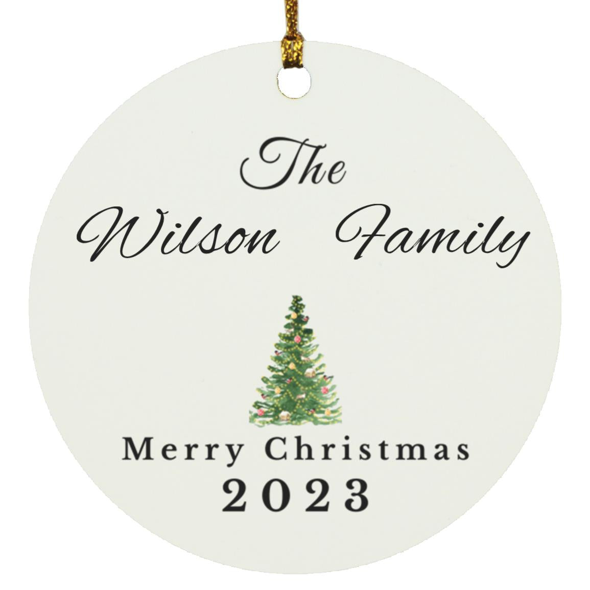 Personalized Family Name Ornament