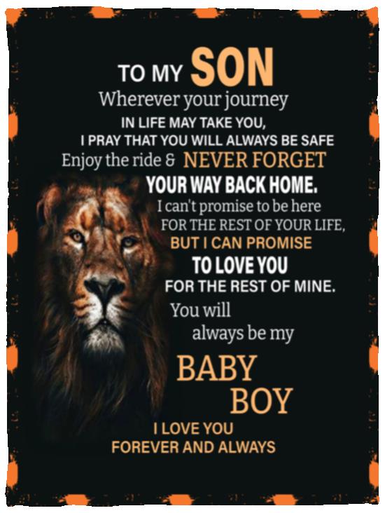 To My Son Lion Blanket