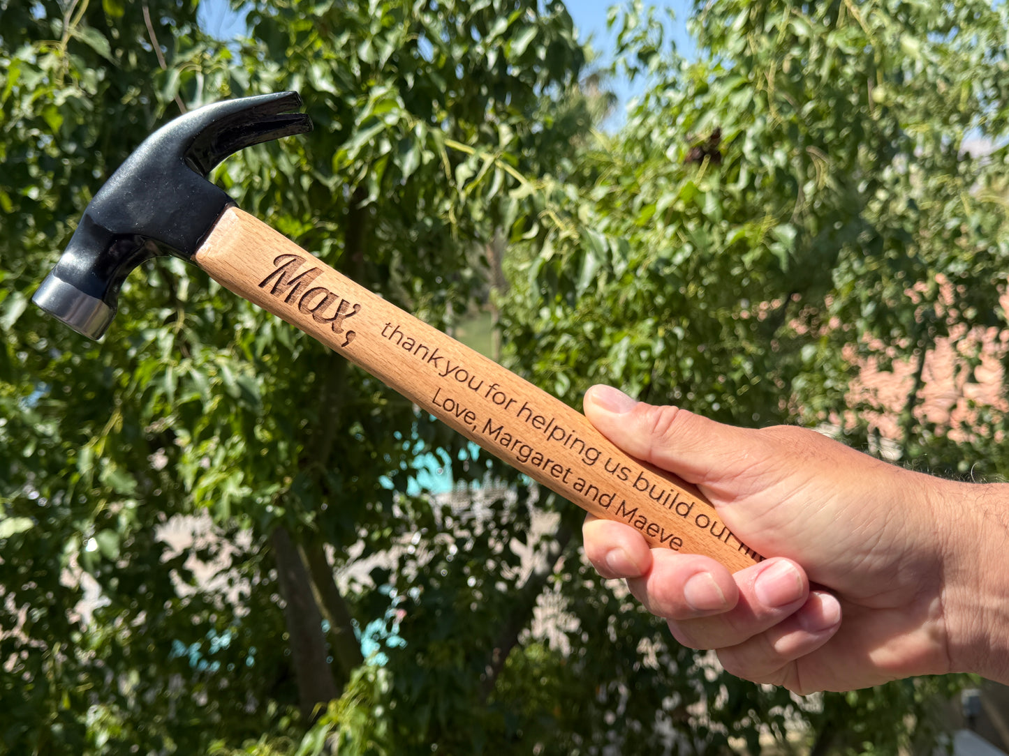 Personalized Hammer Gift for Dad – Custom Engraved Hammer Set with Gift Box | Father's Day Gift from Kids, Husband Gift, Birthday Gift for Dad