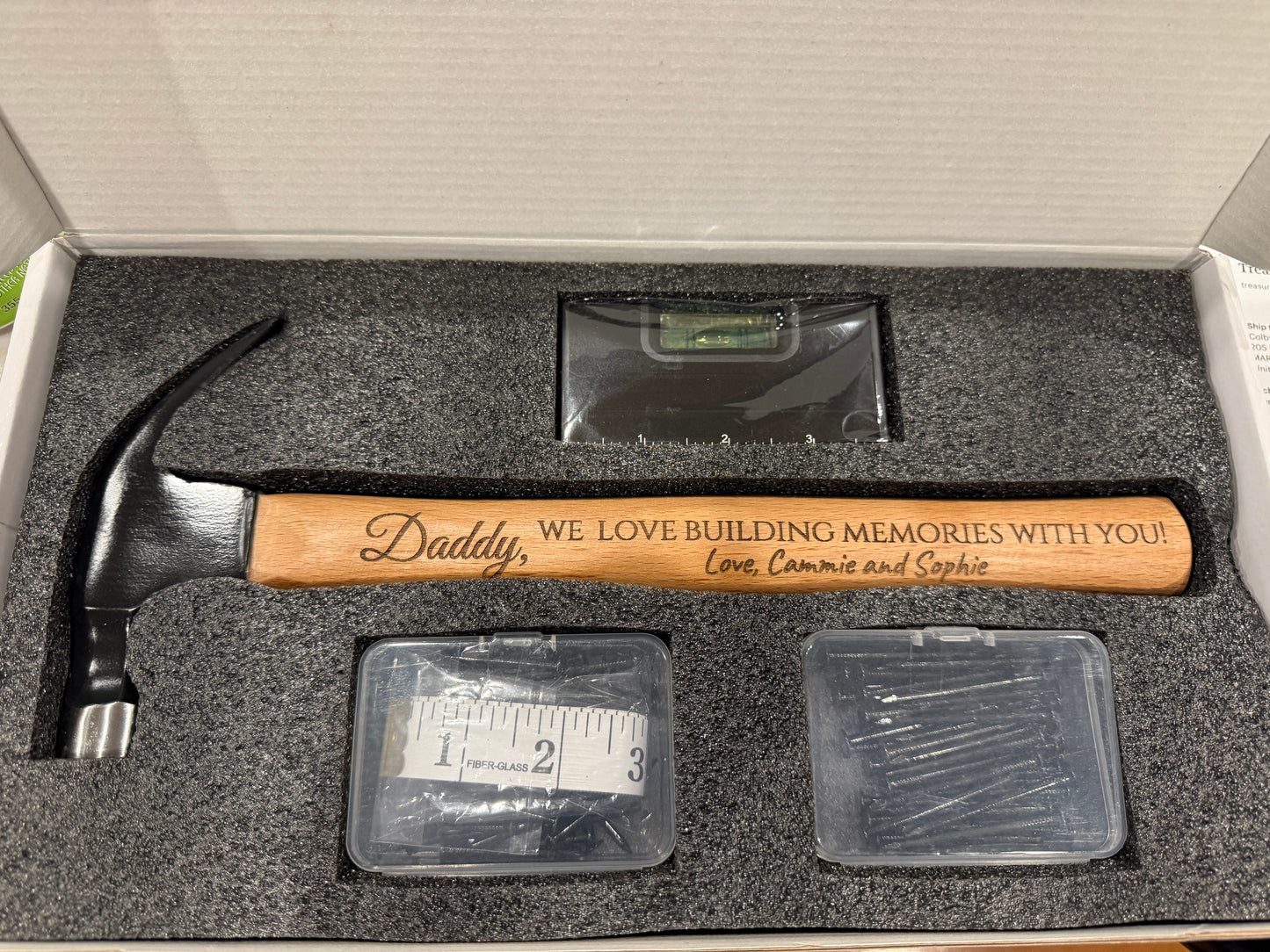 Personalized Hammer Gift for Dad – Custom Engraved Hammer Set with Gift Box | Father's Day Gift from Kids, Husband Gift, Birthday Gift for Dad