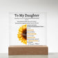 To My Daughter Plaque, From Mom,  You Are Braver Than You Believe Plaque,  Square Acrylic Square Plaque