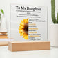 To My Daughter Plaque, From Mom,  You Are Braver Than You Believe Plaque,  Square Acrylic Square Plaque