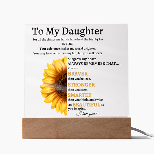 To My Daughter Plaque, I Love You! | Daughter Birthday Gift | Daughter Graduation Gift