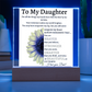 Personalized Sunflower Night Light for Daughter | Gift from Dad | Personalized Acrylic LED Gift